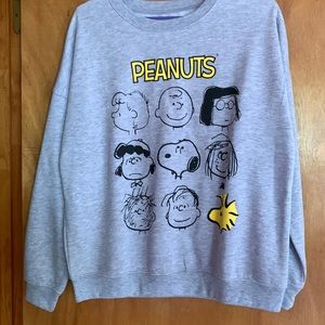 Sweatshirt lightweight, gray Peanuts. Adult M never worn